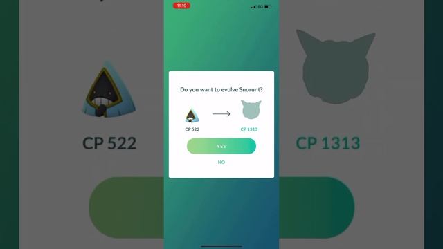 Pokemon GO - Shiny Snorunt evolve Shiny Glalie (iPhone 12 Pro Max) смотреть онлайн