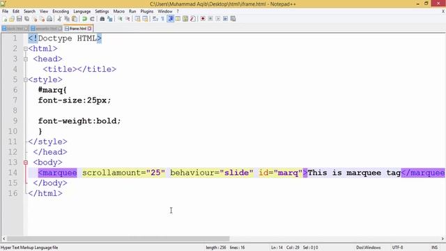 HTML5 Tutorials in Urdu/ Hindi for beginners Part 18 Marquee Tag part 1 смотреть онлайн