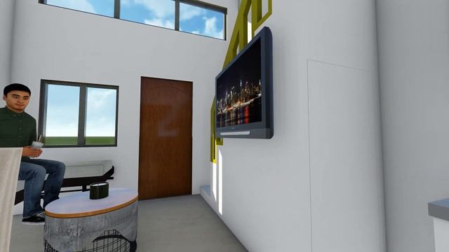 Small House/Apartment Interior with Loft 21 SQM-Lumion смотреть онлайн