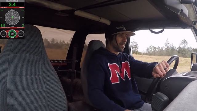 4cyl 2.5l Jeep Wrangler TJ Runs 1/4 Mile : How Slow is a Lifted Jeep Wrangler on 35s? смотреть онлайн