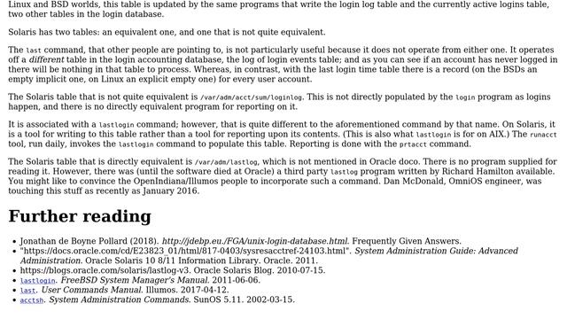 Unix & Linux: How to find lastlog details in solaris? (3 Solutions!!) смотреть онлайн