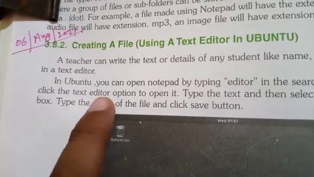 9th Information technology-Creating a file using a text editor in UBUNTU. смотреть онлайн