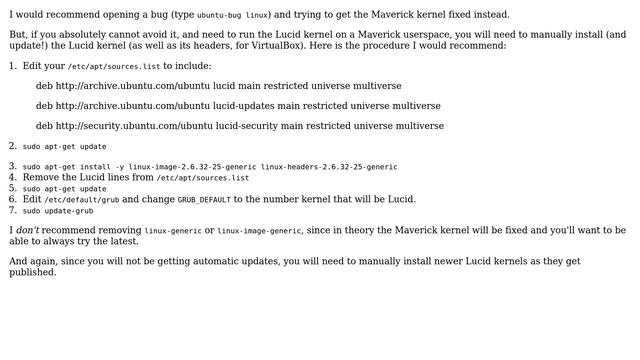 Ubuntu: Can I upgrade to maverick and keep my kernel? (4 Solutions!!) смотреть онлайн