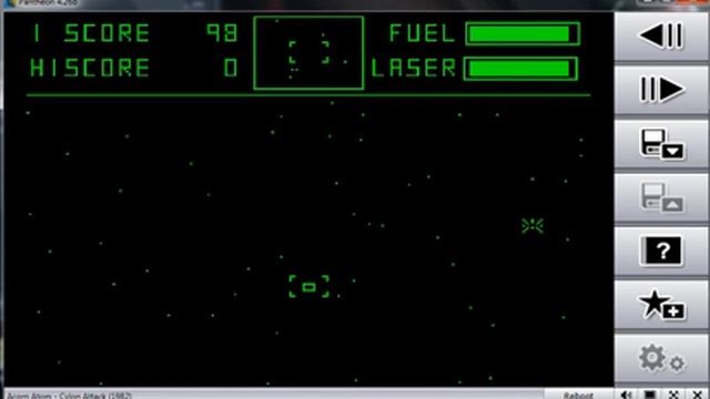 Cylon Attack - Acorn Atom - emulador Pantheon 4.268 - probado en Windows 7 x64 смотреть онлайн
