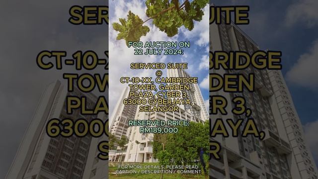 Korang nak beli rumah bank lelong di Cyberjaya, Selangor? смотреть онлайн