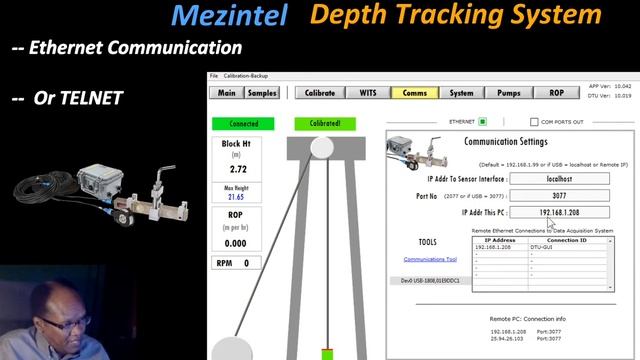 Mezintel Depth Tracking System: ETHERNET/TELNET COMMUNICATION смотреть онлайн