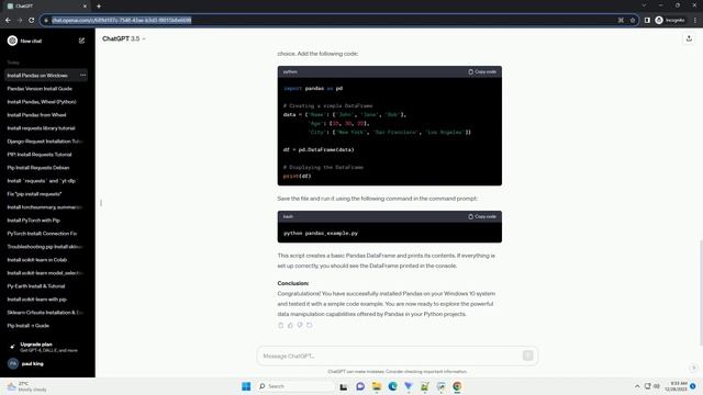 pip install pandas windows 10 смотреть онлайн