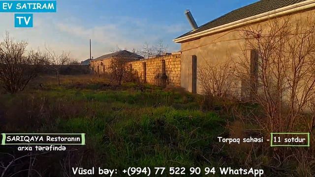 NOVXANİDA/SARİQAYANİN ARXASİNDA 11 SOT TORPAQ SATİLİR/Недвижимость в Баку / bag evleri/heyet evleri смотреть онлайн