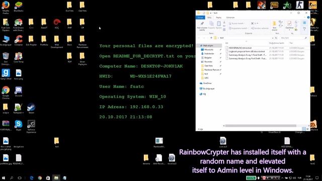 Rainbow Cryptolocker - Advanced Ransomware with UAC Bypass смотреть онлайн