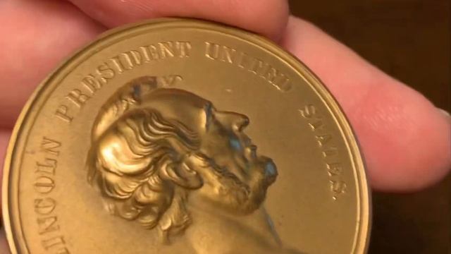 1871 Abraham Lincoln / Emancipation Proclamation medal by William Barber смотреть онлайн