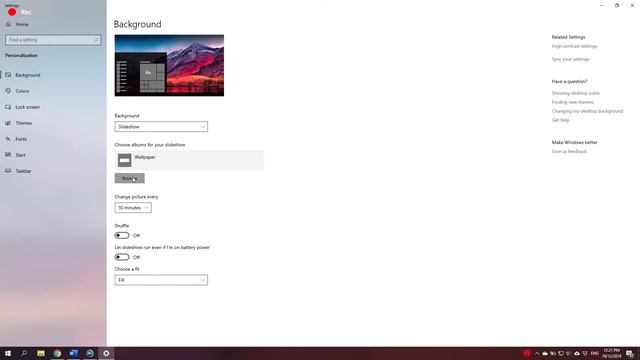 Tutorial: Changing desktop wallpaper on Windows 10 (Multiple Pictures) смотреть онлайн