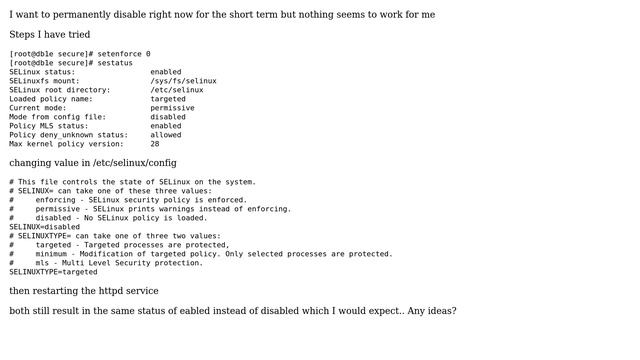 DevOps & SysAdmins: SELinux will not disable on CentOS7 смотреть онлайн