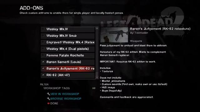 Left 4 Dead 2 - Louis & AK47 Skins - Baron Samedi & Baron's Judgement смотреть онлайн