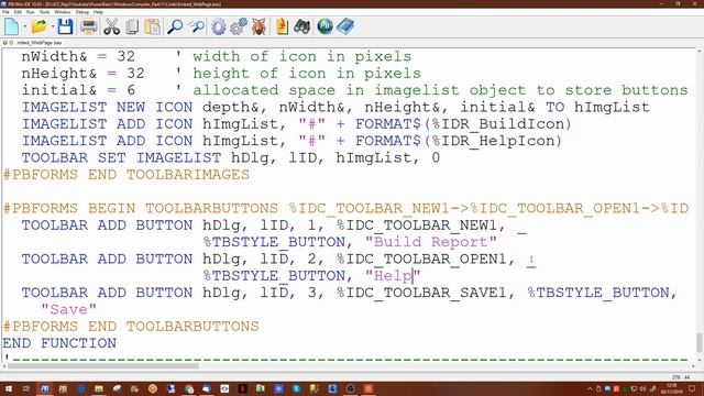 PowerBasic Windows Compiler tutorial Part 11 - Toolbars смотреть онлайн