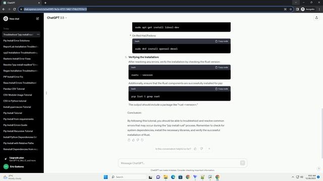 pip install rust error смотреть онлайн