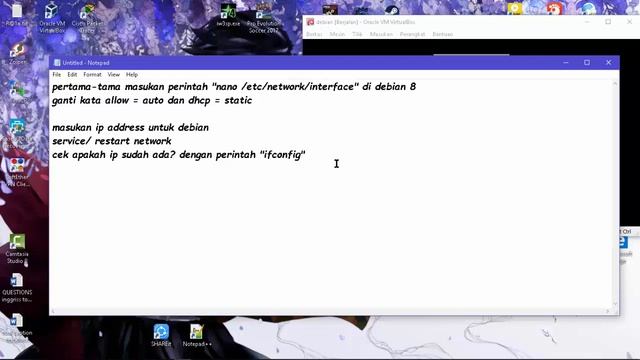 konfigurasi ip static debian 8 di virtualbox смотреть онлайн