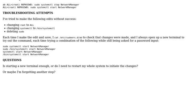 Unix & Linux: Trouble trying to set no password for certain cli commands in linux смотреть онлайн