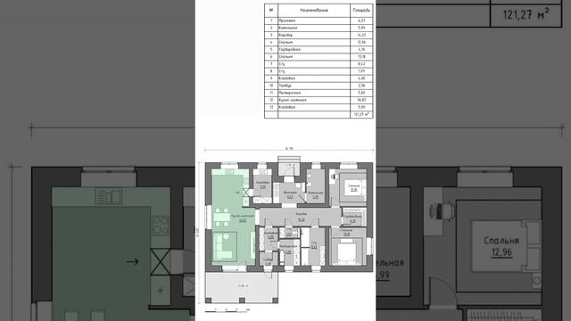 Уютный дом дня небольшой семьи I 2 спальни и кухня-гостиная смотреть онлайн