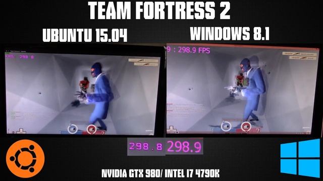 Team Fortress 2 - Ubuntu 15.04 vs Windows 8.1 - GTX 980 смотреть онлайн