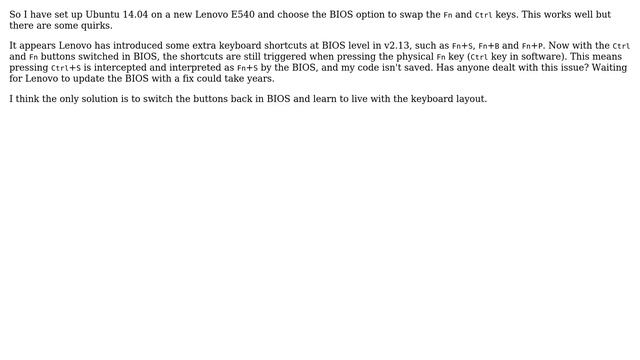 Lenovo laptop Fn Ctrl swap смотреть онлайн