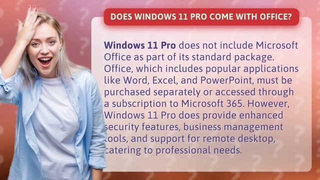 Does Windows 11 Pro come with office? смотреть онлайн