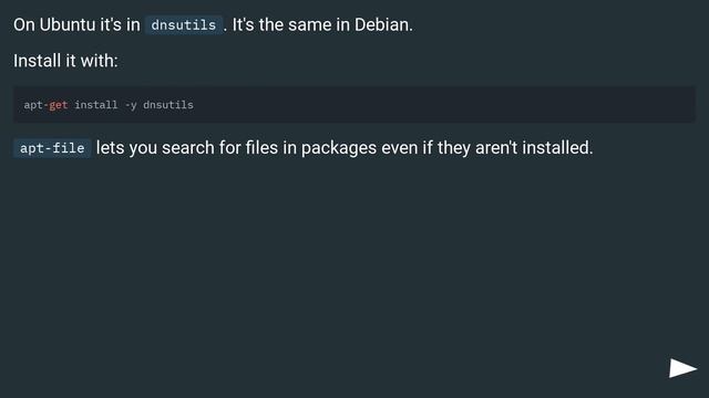 Installing dig on Debian смотреть онлайн