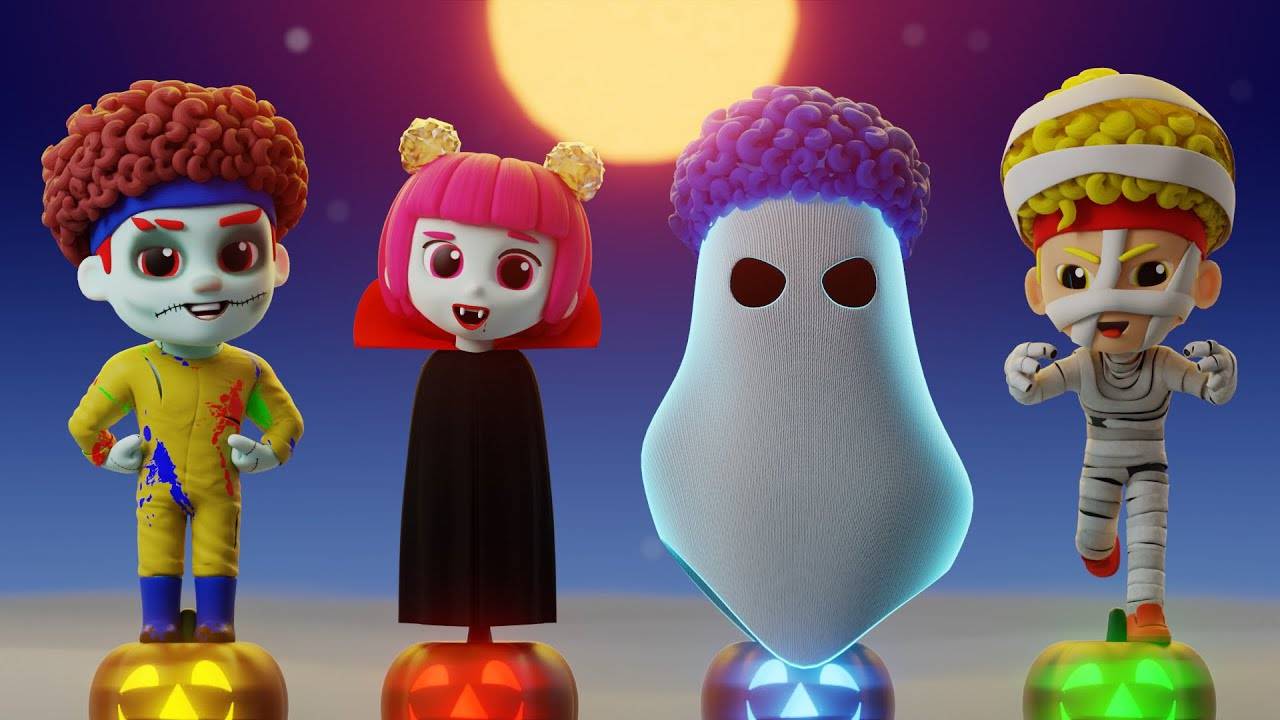 Хэллоуинские Монстры (Оборотень, Пришелец и Пугало) | D Billions Детские Песни смотреть онлайн