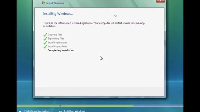 Installation Windows Vista in VM Ware Fusion смотреть онлайн