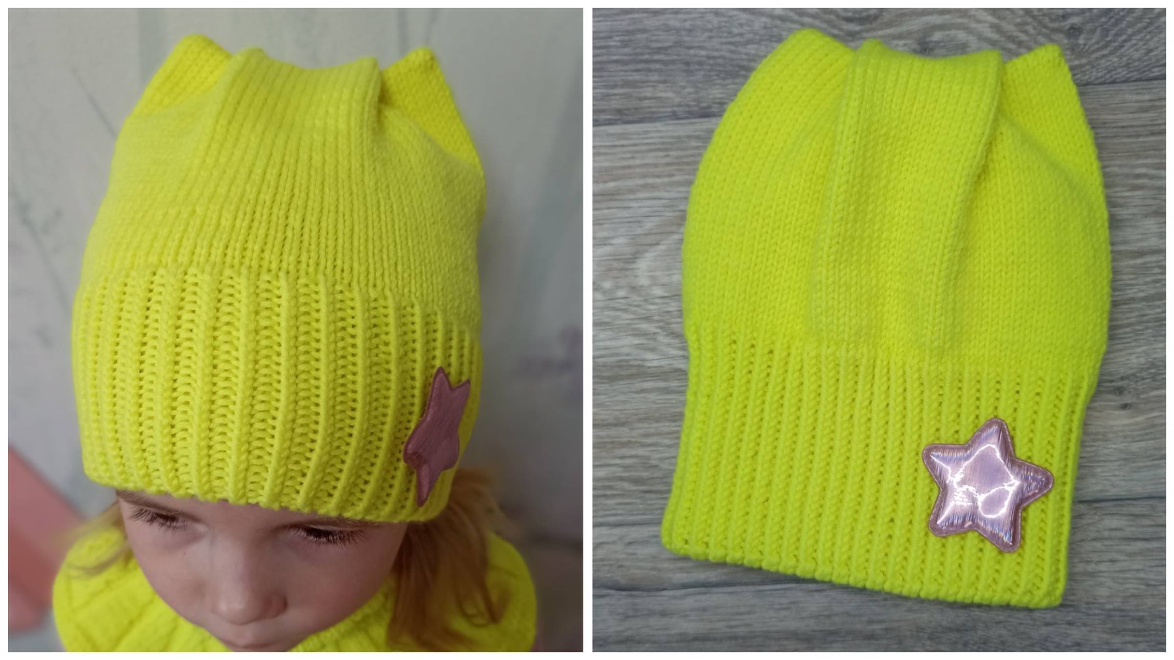 Двойная детская шапка спицами смотреть онлайн