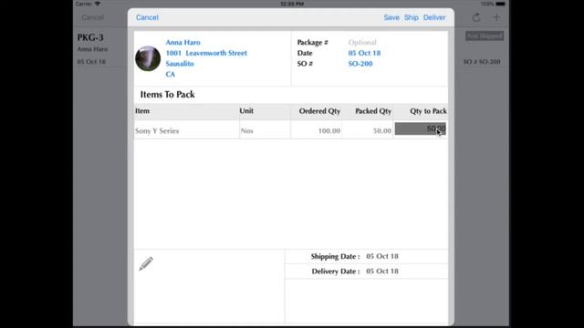 Kite Books iPad - How to create Sale Oder (SO) with Package, Invoice and Payment смотреть онлайн