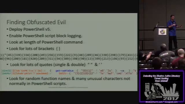 BSidesCharm 2017 T208 Detecting the Elusive Active Directory Threat Hunting Sean Metcalf.mp4 смотреть онлайн