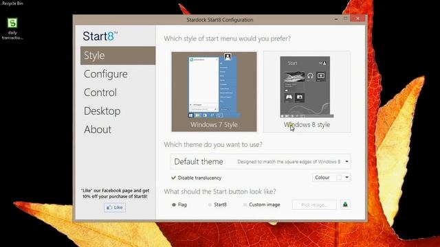 Windows 8 Start Button start8 смотреть онлайн