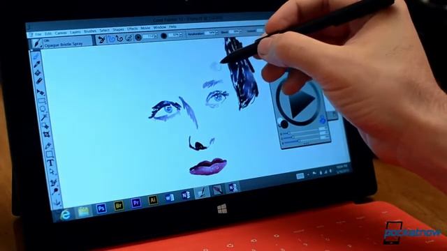 Surface Pro with Wacom WinTab Drivers makes Photoshop, Painter, Illustrator, etc Excellent смотреть онлайн
