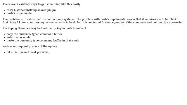 Unix & Linux: Non-anchored history substring search in bash смотреть онлайн