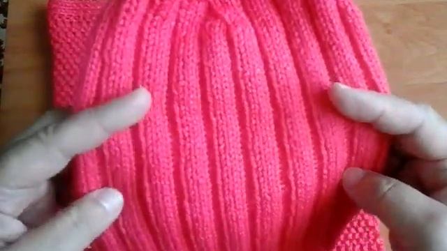 Вязание.Детская шапка и снуд спицами.Готовая работа.Обзор. смотреть онлайн