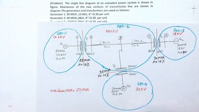 Power System Analysis- P.U. Reactance Diagram смотреть онлайн