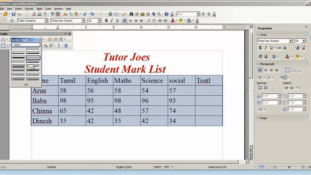 How To Insert Table In OpenOffice Writer смотреть онлайн