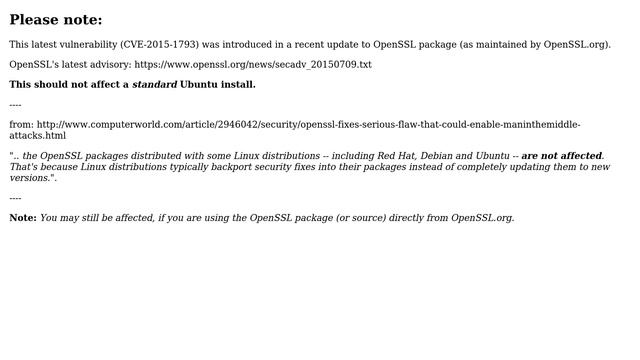 Ubuntu: What is CVE-2015-1793? Does it affect me? (2 Solutions!!) смотреть онлайн