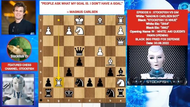 Stockfish Gives A Lesson To Magnus Carlsen | Magnus Carlsen Vs Stockfish | Fried Fox Defense