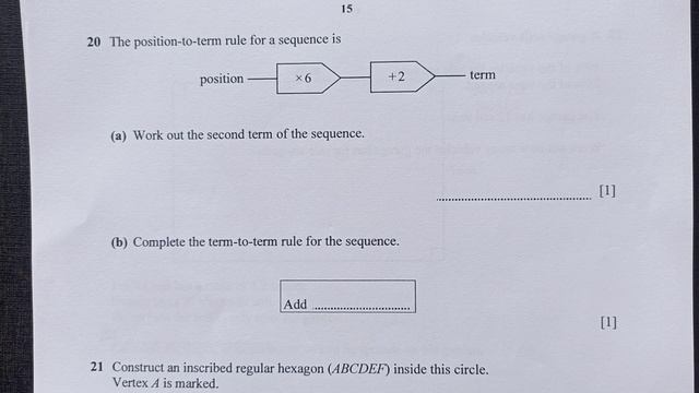 October 2019/Checkpoint Secondary 1 Maths Paper 2-PART 2/Cambridge Lower Secondary/1112/02-SOLVED смотреть онлайн