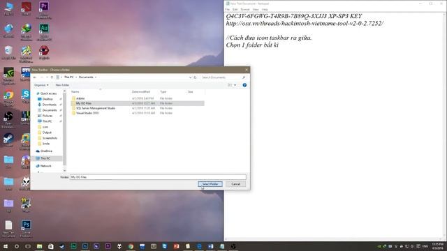 Set icon to the middle of Taskbar Windows 7/8/10 смотреть онлайн