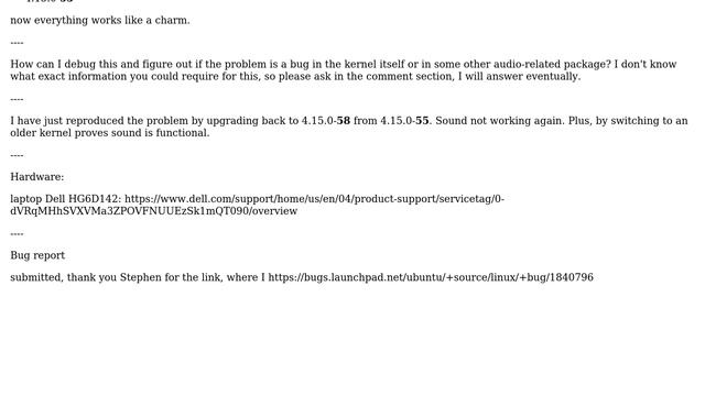 Unix & Linux: Sound not working - bug in a specific version of kernel? смотреть онлайн