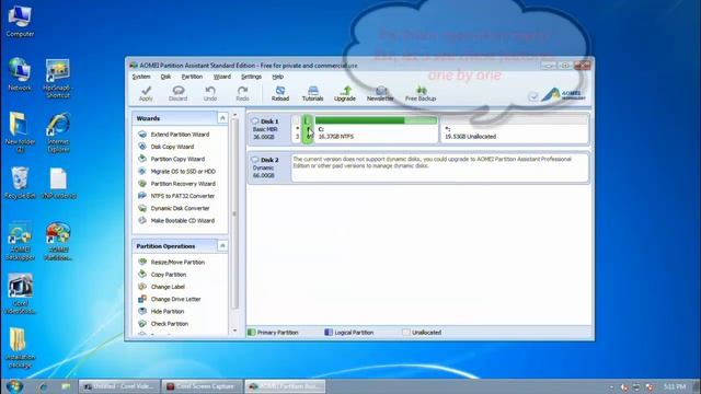 Detailed Demonstration of Free Partition Magic Software смотреть онлайн