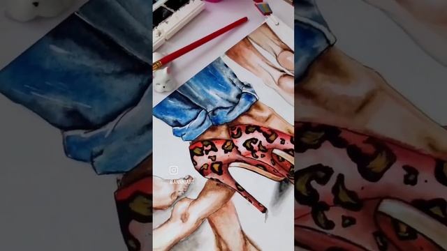 Женское тело - это искусство 🖌️ #изгибыакварель #art #акварель #вдохновение #арт #artist смотреть онлайн