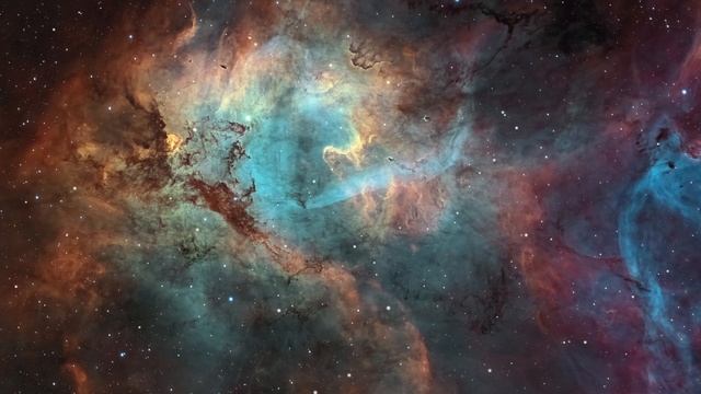 Sh2-132 the Lion nebula in H-HSO with RGB stars by Nicola Beltraminelli смотреть онлайн