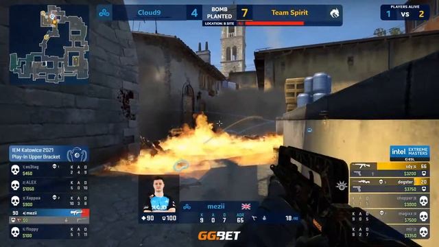 CS:GO - Cloud9 vs Team Spirit Map 1[ Inferno ] IEM Katowice 2021 смотреть онлайн