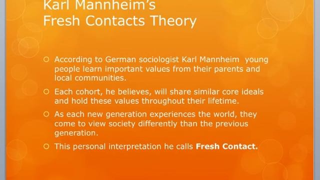 Mannheim's Generational Theory смотреть онлайн