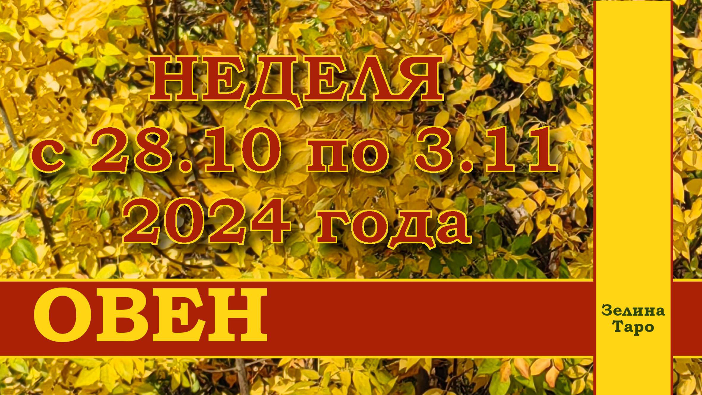 ОВЕН | ТАРО прогноз на неделю с 28 октября по 3 ноября 2024 года