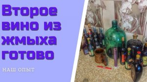 ВТОРОЕ ВИНО ИЗ ЖМЫХА в домашних условиях готово, смотрим результат