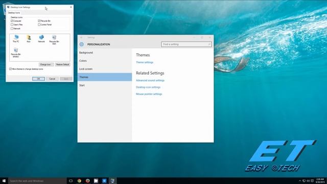 How to customize Windows 10 desktop icons and start menu смотреть онлайн